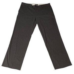 Dockers Straight Fit Mens Charcoal Grey Flat Front Pants 38x34 Cotton Blend